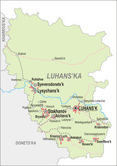 Map of Luhansk Oblast