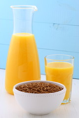 Delicious bran cereal breakfast