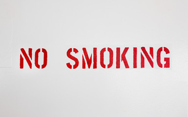 No smoking sign on the wall