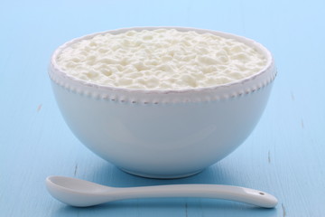 Fresh and healthy cottage cheese