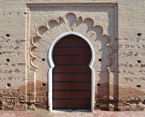 Fototapeta na wymiar Porte mosquée de la Koutoubia