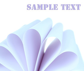 White paper close up