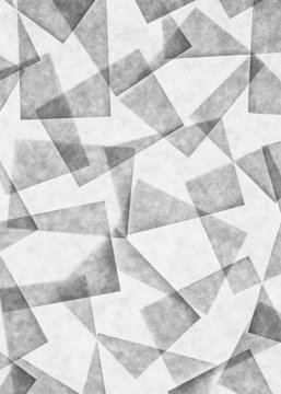 Post it notes arranged and overlapping, above a light source.