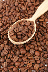 Coffee beans close-up
