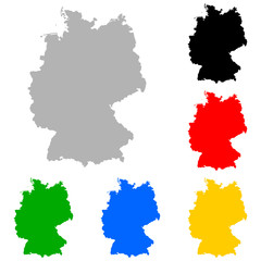 deutschlandkarte bunt I