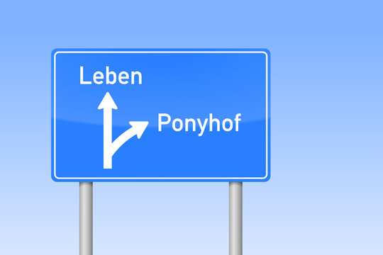 verkehrszeichen viereckig ponyhof leben I