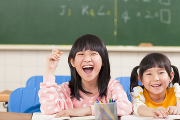 happy children in the classroom