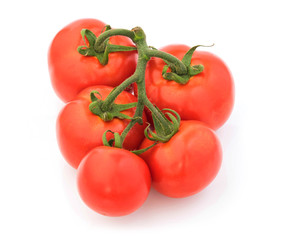 fresh red tomato isolated on white background.