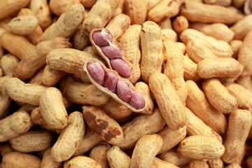 Peanut in the market on sale