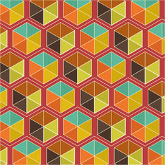 A Vector Editable Abstract Geometrical Retro Background