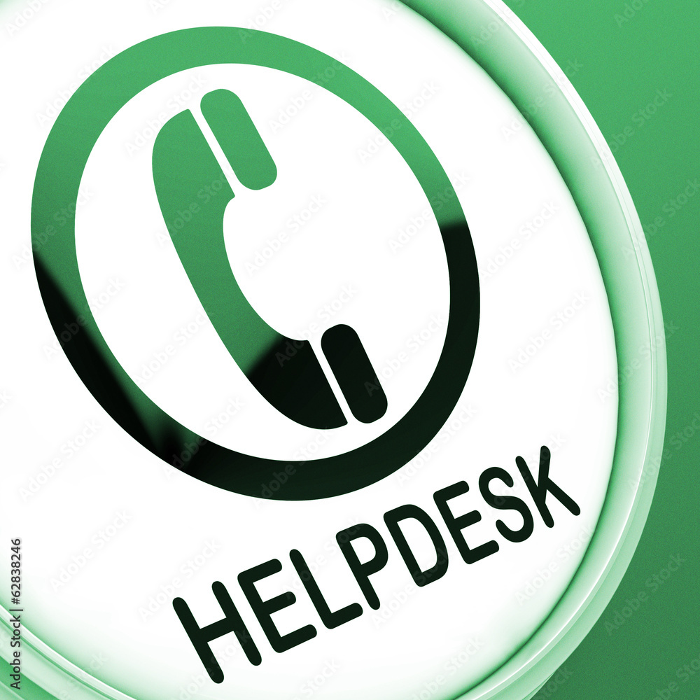 Poster helpdesk button shows call for advice