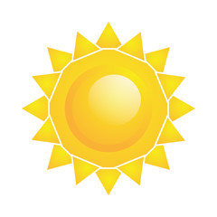 Vector Abstract  Sun Icon Isolated On White Background