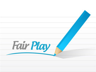 fair play message illustration design