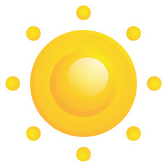 Vector Abstract  Sun Icon Isolated On White Background