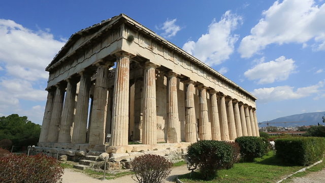 Temple of Hephaestus ancient Greek in Athens Greece