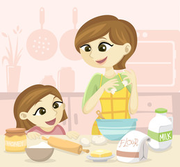 Family Baking Illustration - 62839243