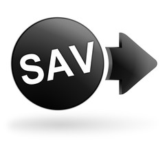 service après vente sur bouton noir