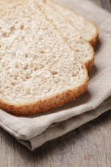 Fototapeta na wymiar slices of healthy oat bread