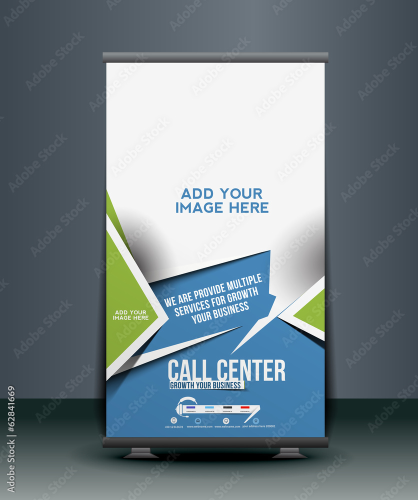 Canvas Prints call center roll up banner design