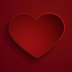 Red heart. Valentine's day background.