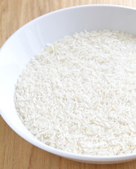 Asian white rice or uncooked white rice