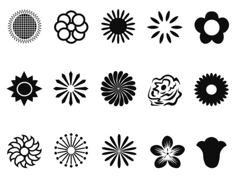 abstract flower icons