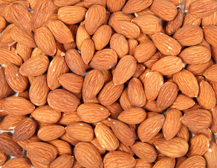Almonds background