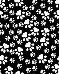 seamless background from white animals tracks