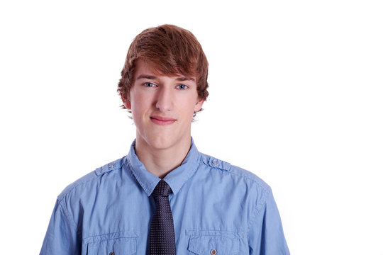 Young man with shirt and tie