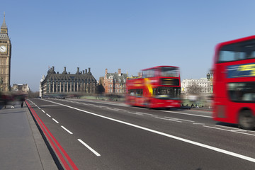 Westminster bridge in London, United Kingdom.