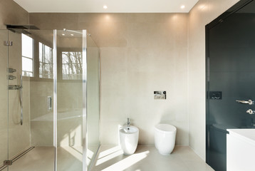 Interior of modern bathroom