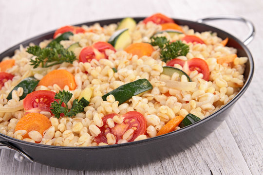 wheat grain and vegetables