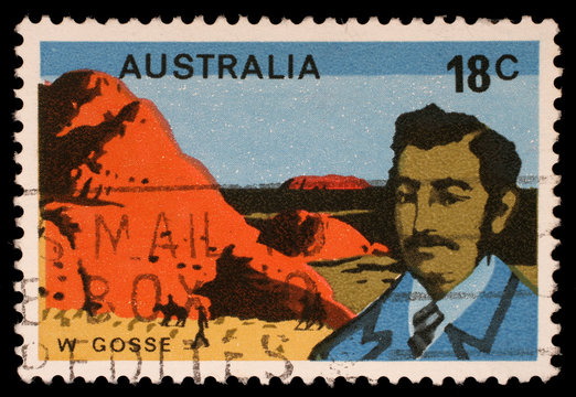 Stamp printed in Australia shows William Gosse, circa 1976