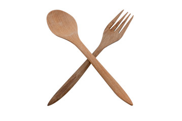 Wooden spoon and fork