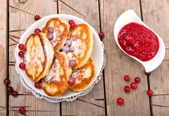 Pancakes with cranberry