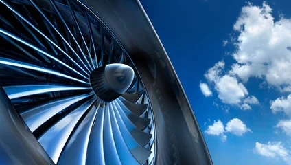 Fotobehang Turbine met bewolkte lucht © peterschreiber.media