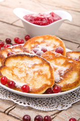 Pancakes with cranberry