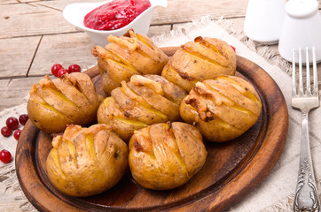 Potato skin with bacon