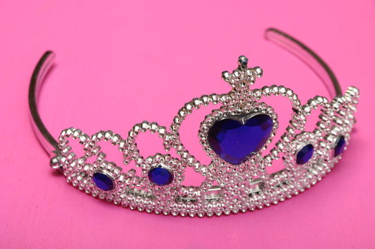 Toy tiara with blue gem