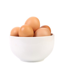 some eggs in white bow