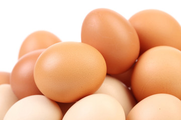 background of fresh eggs for sale at a market