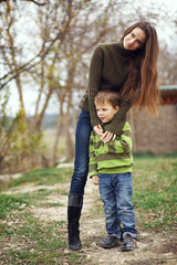 Mother with child outdoor