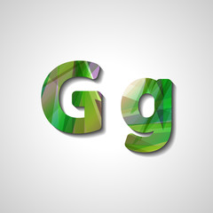 Colorful letter alphabet, abstract illustration