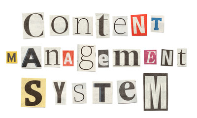 Content Management System, Cutout Newspaper Letters