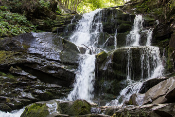 Waterfall in the mountains.