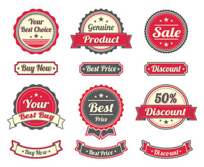 Vintage Shopping Stickers