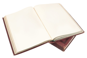 blank open vintage book