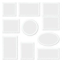 Blank White Stamps Set Frame