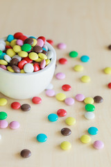 sweet color candy on the vase