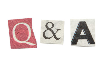 Questions and Answers, Cutout Newspaper Letters